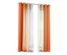 2 PCS Tende Gradiente Tenda Stampata per Finestra, Balcone, Soggiorno, Camera da Letto (Arancione, 140x175cm)
