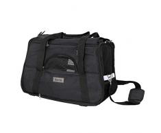 lionto Borsa pieghevole per Trasporto Cani Trasportino per Cani Borsa da Viaggio, Nero