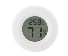 Termometro LCD Rettile, Mini Termometro LCD Digitale Igrometro Misuratore di umidità di Temperatura di Forma Rotonda per umidificatori Serra da Giardino Cantina Frigorifero Armadio