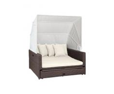 In Polyrattan Isola Beach Lounge cubu croko resistente agli agenti atmosferici hochbequem Mobili da giardino terrazzo Domus Ventures