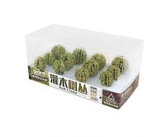 CSYANXING Modello di simulazione alberi fai da te scenario alberi in miniatura albero cespuglio per scala 1:35/1:48/1:72/1:87, 12PCS