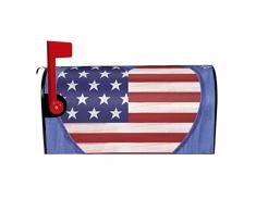 La bandiera degli Stati Uniti stampata copertura della cassetta postale magnetica 46x53cm avvolge le decorazioni del giardino della posta della copertura della cassetta postale