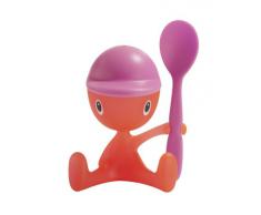 Alessi ASG23 P Cico Portauovo con Spargisale Personale e Cucchiaino in Resina Termoplastica, Rosa