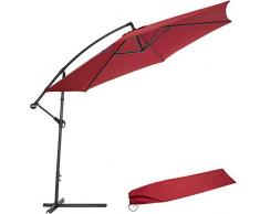 TecTake OMBRELLONE DECENTRATO Giardino Parasole Metallo 3,5 M con Protezione UV + Coperchio de Protezione