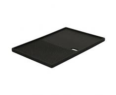 BBQ-Toro Piastra reversibile in ghisa massiccia e smaltata per grill, per metà piatta e per metà ondulata, dimensioni: 39 x 26,5 cm