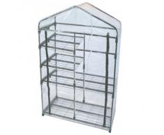 Serra 4 ripiani struttura acciaio L69xP49xH157cm giardino balcone 647/3