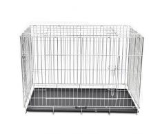 vidaXL Gabbia per Cani Trasporto Trasportino Auto Cane Animali Recinto Pieghevole XXL