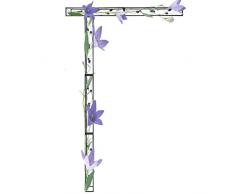 Arco da Giardino a metà Lato Nero 160x250cm, Arco per Rose in Ferro Battuto per Piante da Esterno Rampicante, Arco per Gazebo Quadrato Fisso, Perfetto per Cortile, Matrimoni, Feste