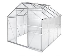 TecTake Serra da giardino in alluminio e policarbonato per piante orto casetta esterno - modelli differenti - (250x185x195 cm | no. 402476)
