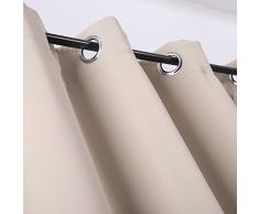 Deconovo Un Paio Di Tende Da Sole Blackout Tende Per Tua Casa 100% Poliestere 135x240 CM Beige