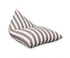 DESHOME - Pouf Poltrona da esterno giardino idrorepellente sfoderabile: Pouf poltrona sacco con imbottitura lettino da esterno con imbottitura Puff design Light Pouf Fango