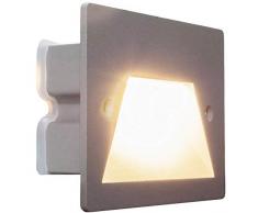 Faretto segnapassi IP65 LED 3W incasso scatola 503 scale giardino viale gradini (4000K, Grigio)