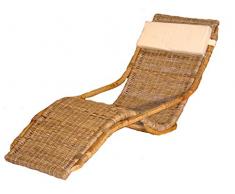 fantasie d oriente Poltrona Relax Rattan Lettino Piscina Giardino Chaise Longue