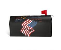 USA Patriotic Eagle con bandiera americana magnetica cassetta postale copertura giardino cortile decorazione per la casa per esterni dimensioni standard 40 x 52,8 cm