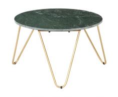 vidaXL Tavolino da Caffè Tavolo Basso Tavolinetto Tavolino da Tè Tavolino di Servizio Tavolo da Salotto Verde 65x65x42 cm Pietra Vera Testura Marmo