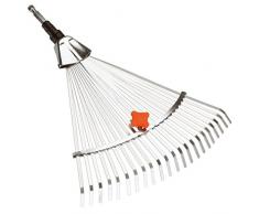 Gardena Scopa regolabile combisystem: Rastrello per foglie con larghezza variabile da 30 a 50 cm, adatto per tutti i manici combisystem (3103-20)