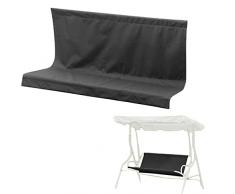 Moageme Copertura di ricambio per dondolo da giardino, in tessuto Oxford 600D, impermeabile, protezione UV, universale, adatta per sedia a dondolo da 2-3 posti (113 x 48 x 48 cm)