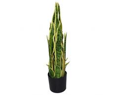 Leaf Pianta artificiale tropicale serpente, 55 cm Sansevieria