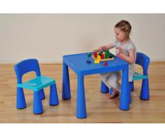 Liberty House, Tavolino per Bambini, con 2 sedie, Blu (Blau)