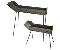 Barbecue arrosticini fornacella in ferro 80 cm con piedi pieghevoli e becco prodotta in Abruzzo