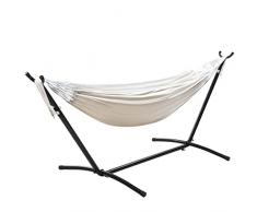 Mercury Poltrona Sospesa, Sedia Amaca, Sedia ad Altalena, Sedia a Dondolo Sospesa Esterno, Poltrona Sospesa Altalena in Costruzione Robusta, Portante 150 kg (270 x 150 cm, Bianco)