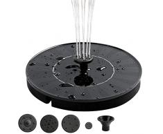 Fontana a energia solare da 2,4 W, per abbeveratoio per uccelli, giardino, laghetto, contenitore per pesci, piscina | Fontana solare galleggiante a energia solare con 4 effetti