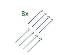 CLP zincato XXL con Rose arco ancora, extra lunga, 30 cm, per Rose arco, Rank l'aiuto, gazebo, Obelisk, Rank recinzione, aiuola per recinzione, Metallo, 8er Set