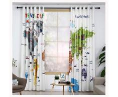 NSAIH Tenda Oscurante dei Cartoni Animati,Camera dei Bambini/Occhiello Tenda,Tenda Termica,Tenda della Camera da Letto della Ragazza del Ragazzo,Super Soft,Tenda di Stoffa di personalità,1pcs