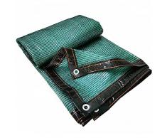 AWSAD Rete Ombreggiante Tenda A Vela Rettangolare Verande Cortile Abbassa La Temperatura 4 Pin, Verde Scuro, 23 Taglie (Color : Green, Size : 1.5x1.5m)