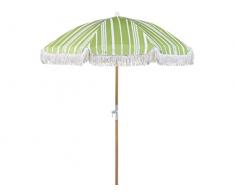 Beliani Retro giardino spiaggia Ombrellone Esterno parasole Faggio Bianco Mondello