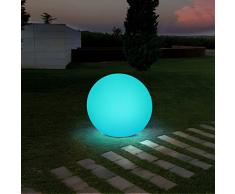 Lampade solari giardino esterno, Jonwall luci solari per esterno RGBW, luce solare sfera 30cm, sfera solare con cambio colore, lampade solari LED IP67 con batteria 1800mAh giardino balcone terrazzo