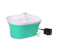 Navaris Fontanella per Gatti Uccelli con zampillo - Fontana silenziosa Flusso d'Acqua Continuo Regolabile Filtro Removibile Carbone Attivo Design Fiore