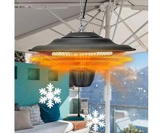 PURRL Stufa da Patio, Stufa elettrica per Esterni, Stufa a soffitto, Impermeabile, Riscaldamento a infrarossi, Stufa per Feste Ideale per Balcone, Cortile, Garage e Giardino Little Surprise