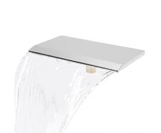 Hapivida Cascata Sfioratore Lama G1/2 Filettatura Esterna Stagno Cascata 19 cm Fontana per Piscina in Acciaio Inox per Giardino Esterno Piscina Acqua Caratteristiche