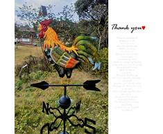 cheerfullus Colorato segnavento, Tradizionale in Metallo Ferro Cock Wind Vane banderuola Gallo con Ornamento Decorazione per Giardino