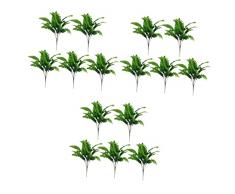 SEWACC 15 Pezzi Simulato Cespuglio Schoolgreen Floreale Veranda Giardino Esterno Fotografia Interna Disposizione Cespugli Di Piante Decorazione Per Simulazione Felci Decorazioni Per