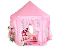 KIDUKU Tenda gioco per Bambini Rosa, Castello di gioco, Castello principessa tenda da gioco grotta da gioco per bambini