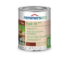 Remmers Olio eco per legno di teak, 0,75 litri, olio sostenibile a base dacqua per teak allesterno e allinterno, ideale per mobili da giardino e terrazze in teak, ecologico