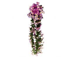 Bddalpke Fiore di seta artificiale viola simulazione cespuglio di fiori appeso edera ghirlanda per la decorazione della casa di nozze