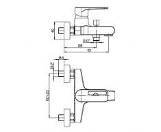 Yellowshop - Miscelatore esterno vasca con kit duplex Jacuzzi mod. Twilight Open