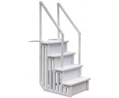 Gre Epe30 Scaletta Sintetica Piscina Interrata, 206 Cm, Bianco, ‎80 X 9.2 X 206 Cm