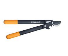 Fiskars Troncarami con lame bypass per legno verde, Sistema a cremagliera PowerGear, Diametro di taglio: 2,8 cm, Lame in acciaio temprato con rivestimento antiaderente, Lunghezza: 46 cm, Nero/Arancione, L70, 1002104