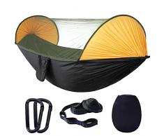 FOGUO Amaca da Campeggio Matrimoniale, Amaca da Esterno Sospesa, Amaca 2 Posti con Zanzariera, Materiale Paracadute in Nylon, per Spiaggia Escursionismo