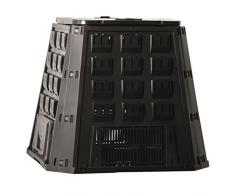 Nature Compostiera da giardino nera Contenitore per compost 400 L 6071480