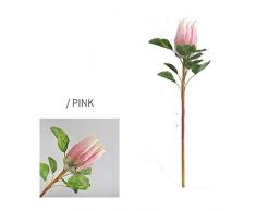 NHGFP Kk Decorazione Floreale 65 Centimetri Colore della Rosa Fiore Big Artificiale Arbusto Tessuto Autunno Decorazione Domestica Ornamenti (Color : Pink)