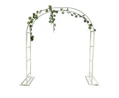 XLOO Arco per Piante rampicanti, Arco da Giardino, pergolato da Giardino, Bianco, Metallo, con Telaio di Supporto, Dimensioni Multiple, Decorazione Cerimonia di Cerimonia Nuziale Arco