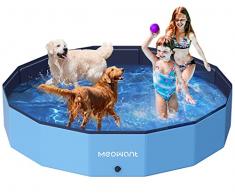 Piscina per cani, Meowant Piscina per Bambini Pieghevole PP Piscinetta per Cani Grandi Bagno per Cani Antiscivolo Resistente, Vasca da Bagno per Animali Domestici (XXL(180 * 30cm))