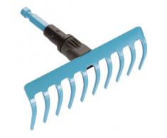 Minirastrello GARDENA combisystem: Rastrello per lavori sul terreno come pulizia, irruvidimento e spianatura, larghezza 18.5 cm, 10 denti (3185-20)