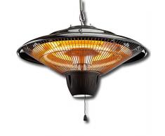 Cepewa Stufa a fungo riscaldante per soffitto, con catenina, 1500 Watt, faretto alogeno