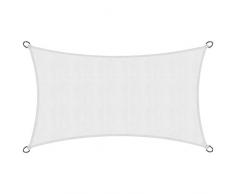 Sol Royal Tenda a Vela Impermeabile 3x4 m SolVision PS9 - tenda da sole per esterno - telo ombreggiante - parasole - tenda da giardino - Protezione Anti Raggi UV - Bianco - Rettangolare 300x400 cm
